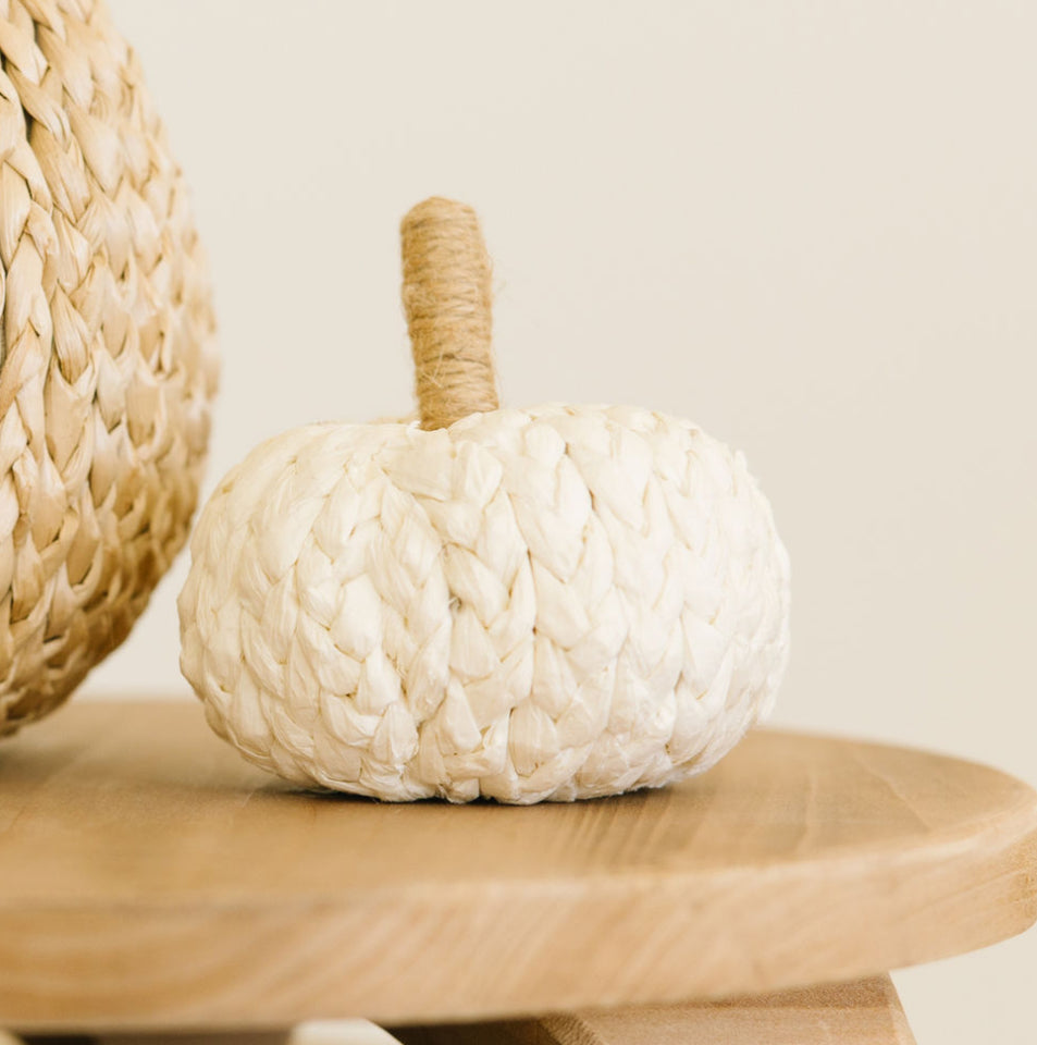 Cream Braided Pumpkin