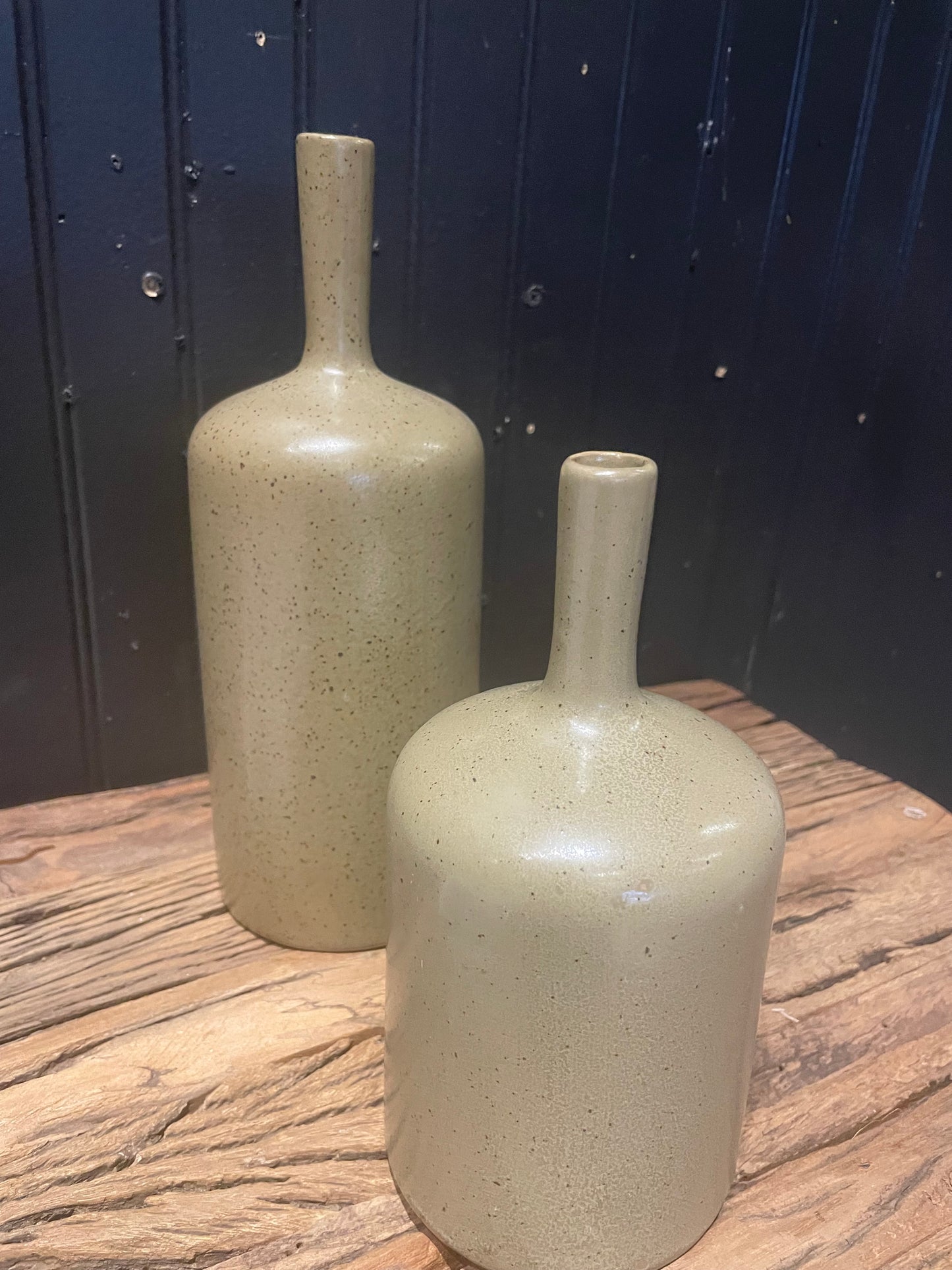 7-3/4” Stoneware Vase w/ Reactive Glaze