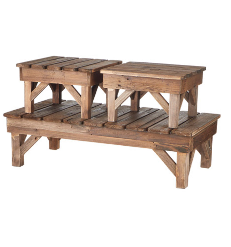 12” Distressed Wood Riser-sm