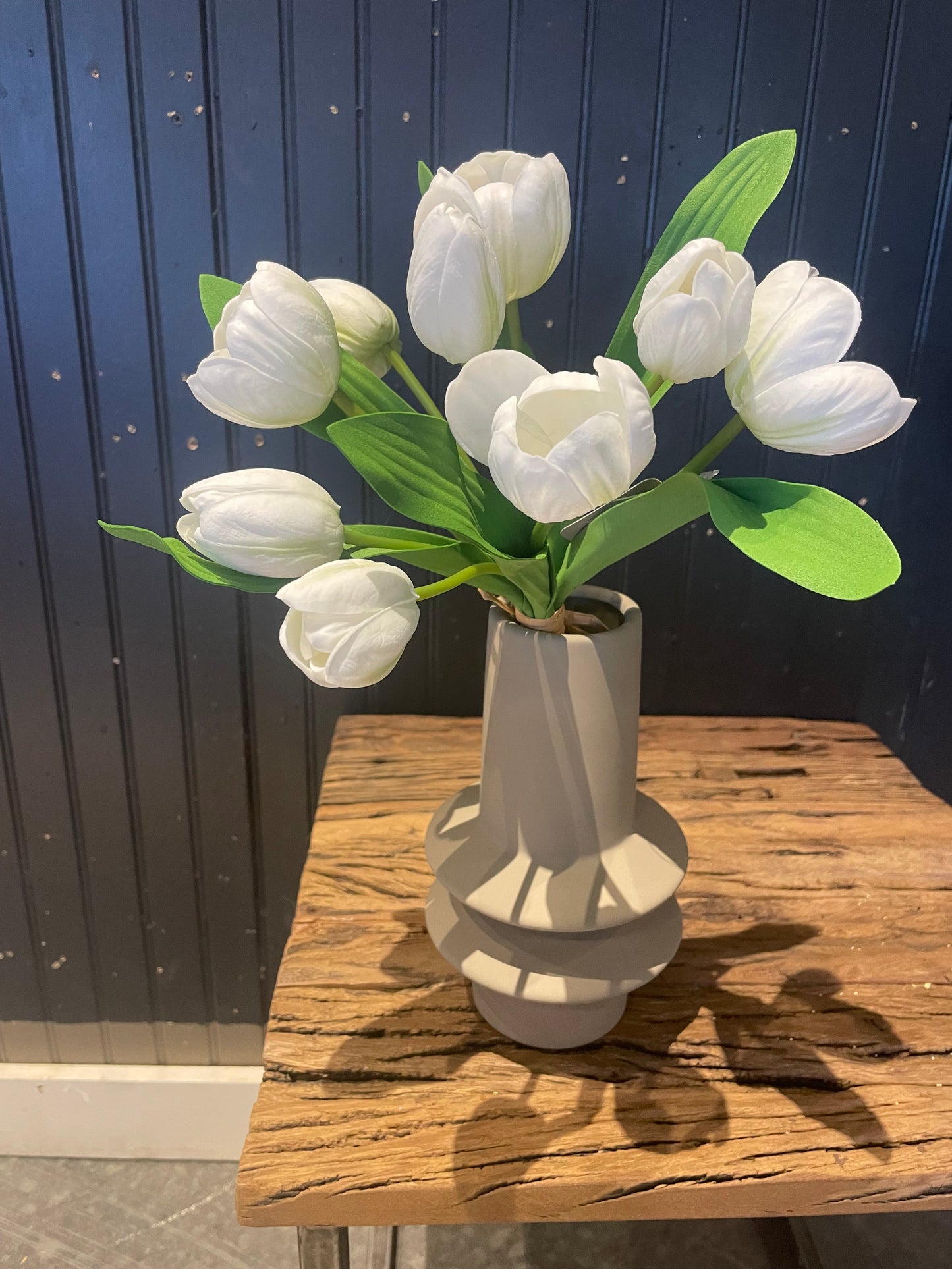 15” Real Touch White Tulip Bundle