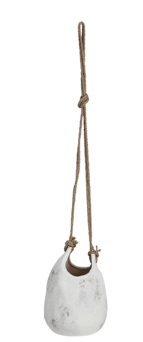 Hanging Coarse Stoneware Planter