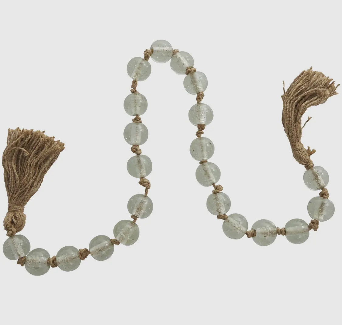 Hand-Blown Glass Beads on Jute Roping
