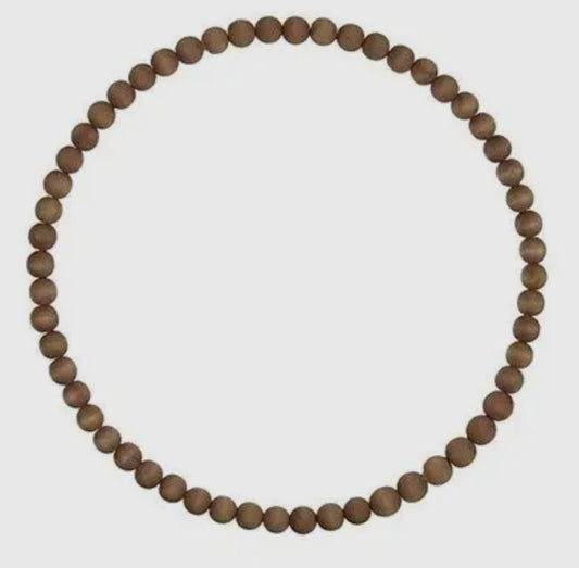 Brown Wood Bead Wreath