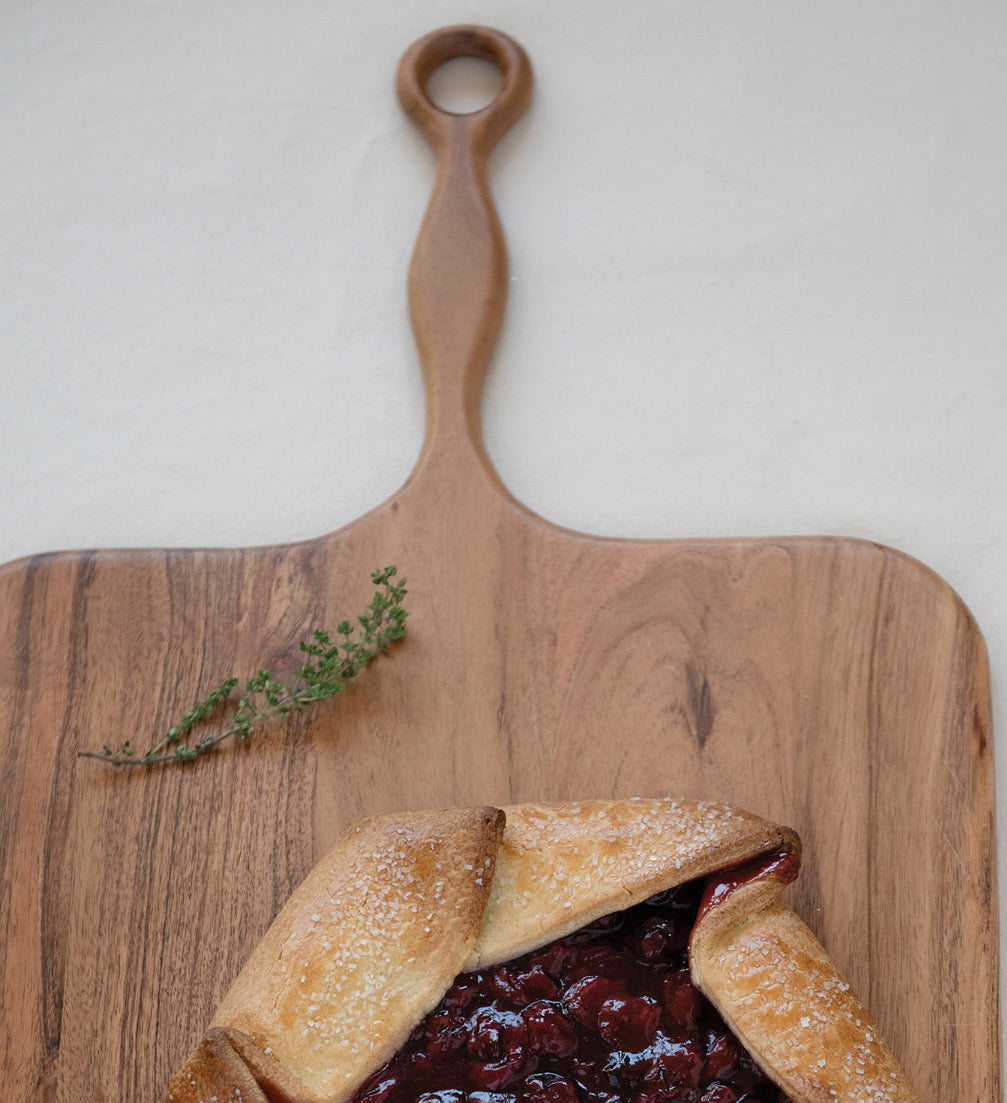 Acasia Wood Cutting Board w/Handle