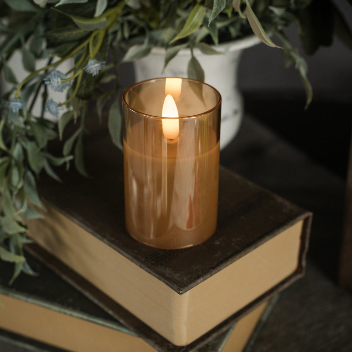 3” Champagne Glass 3D Flame Candle