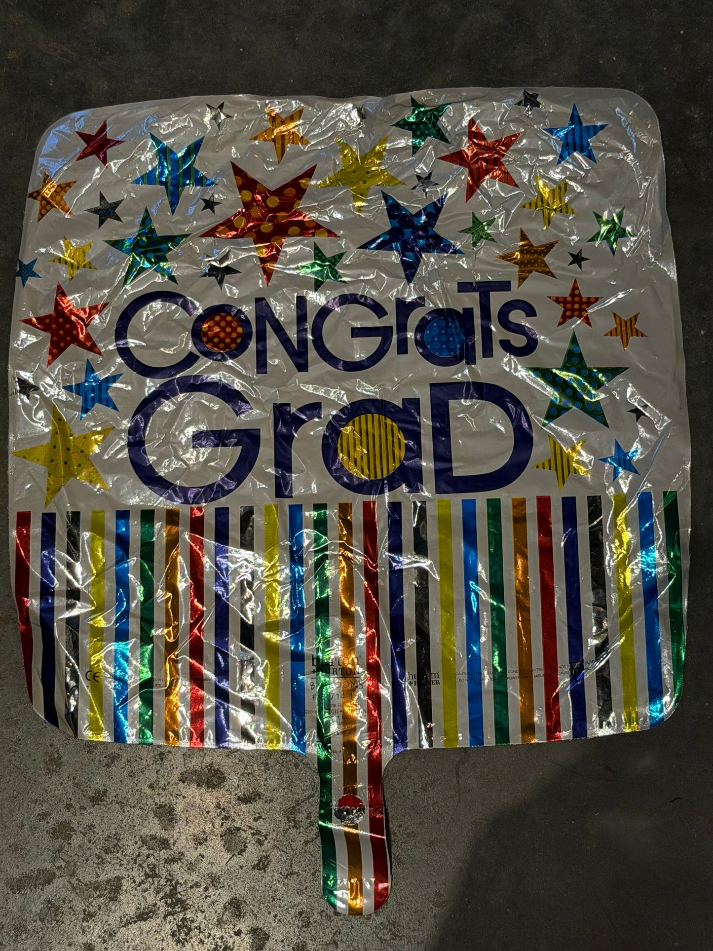 18” Square Congrats Grad Mylar Balloon