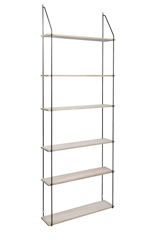 6 Tier Metal/Wood Shelf
