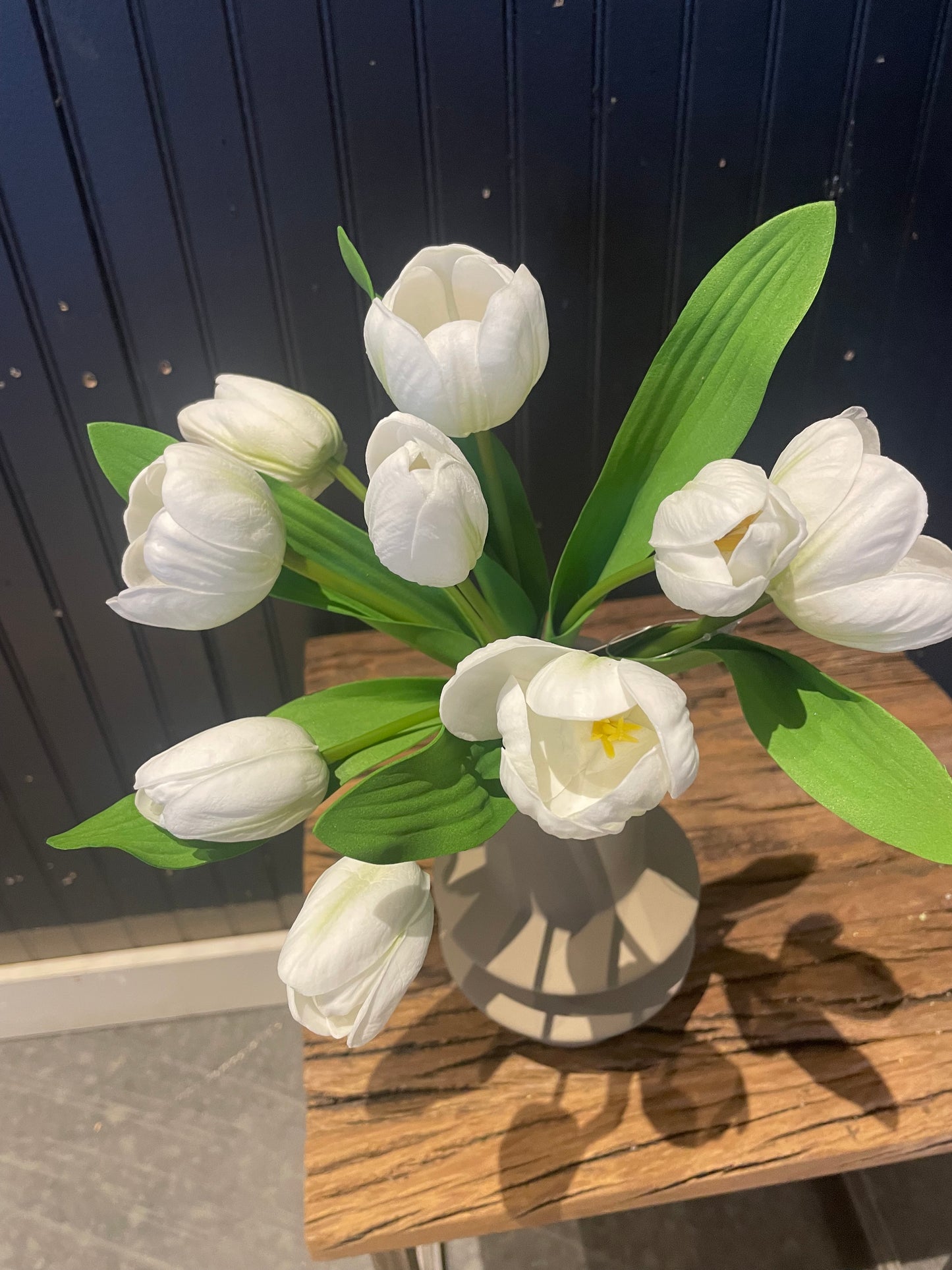 15” Real Touch White Tulip Bundle