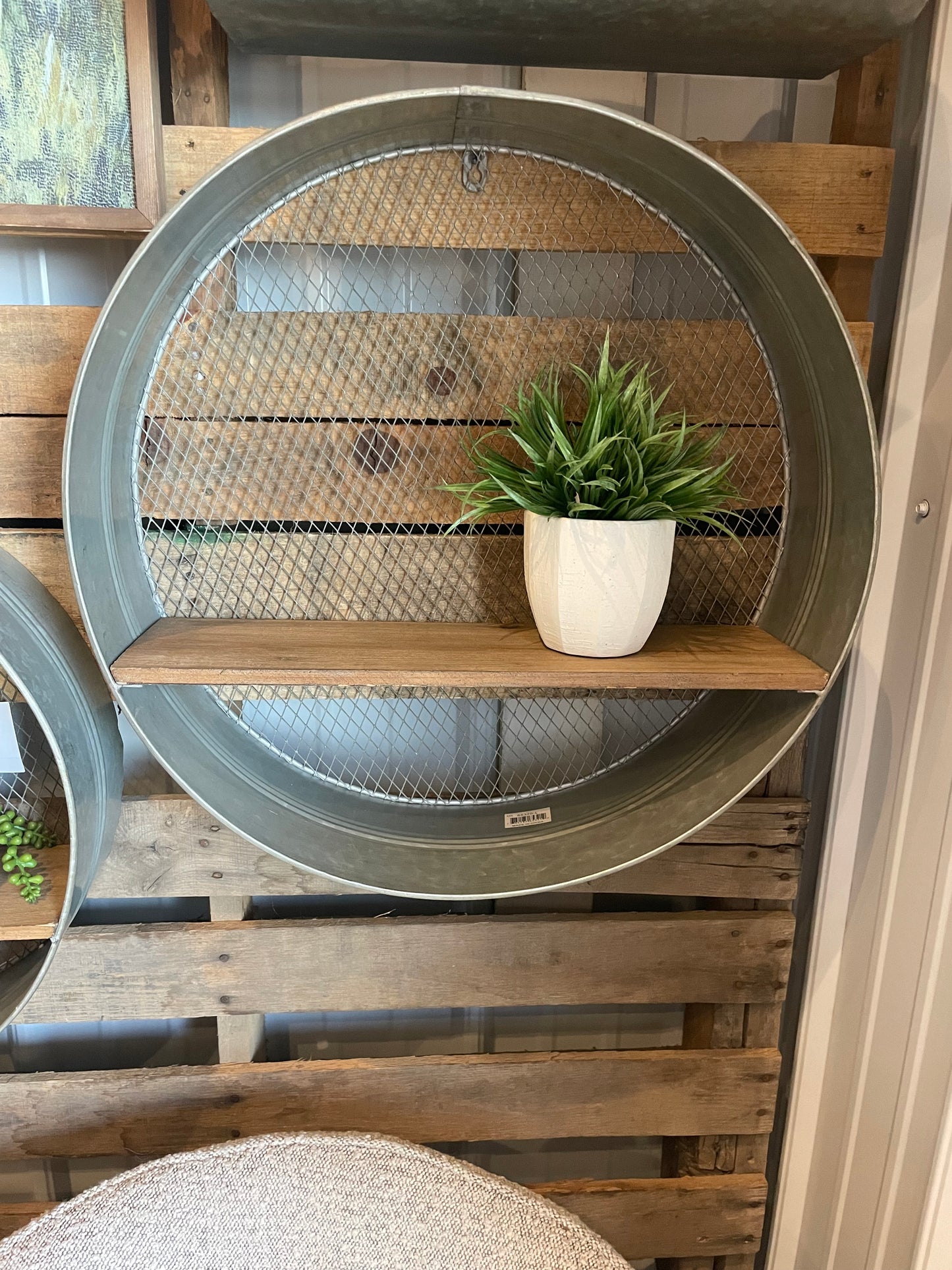 20” Round Galvanized Shelf-Lg