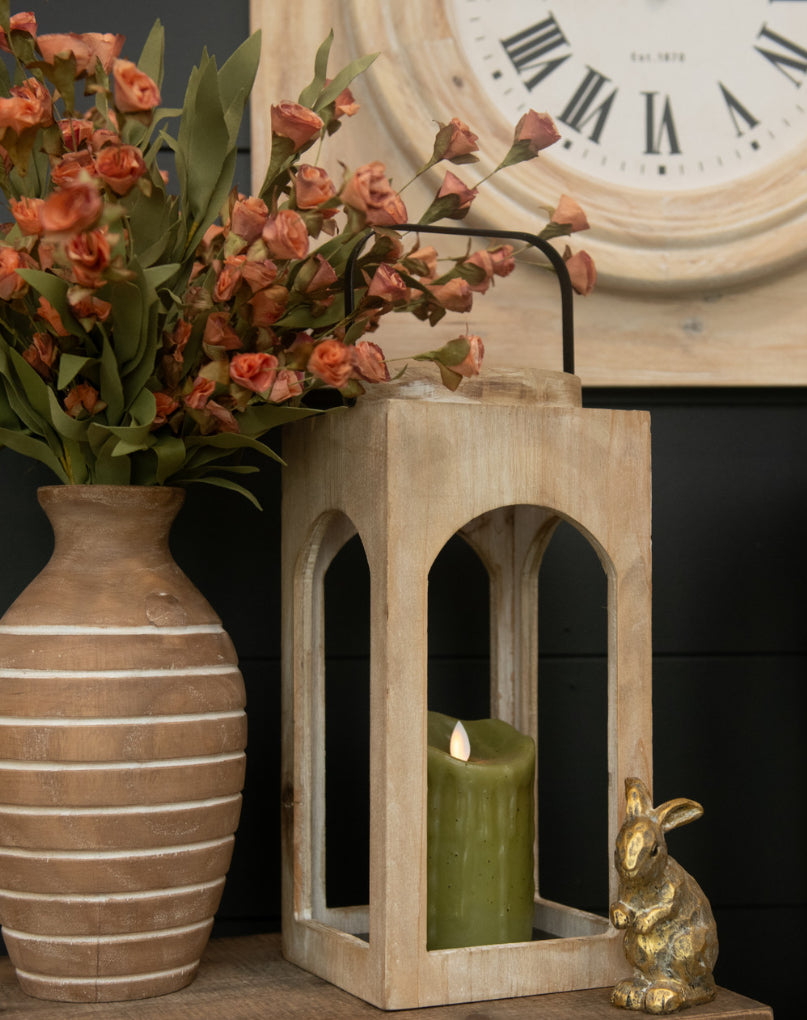 12.5” Natural Wood Lantern