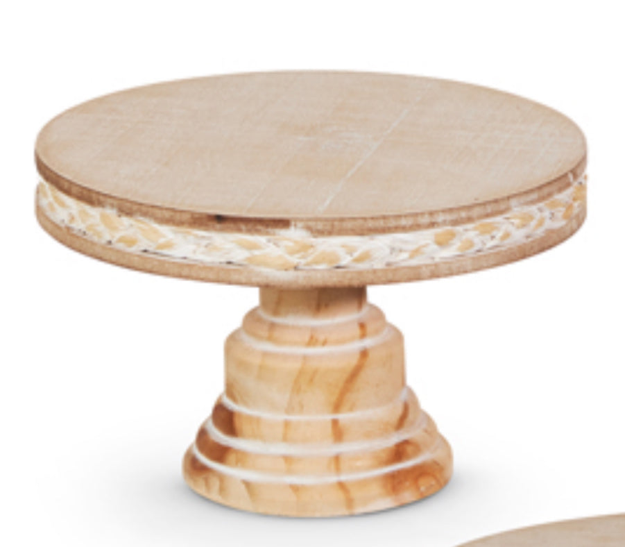 7.75”D Natural Distressed Pedestal