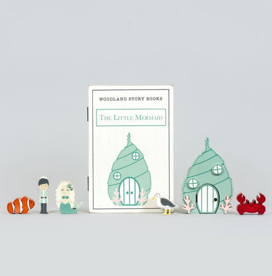“The Little Mermaid” Wood Story Book