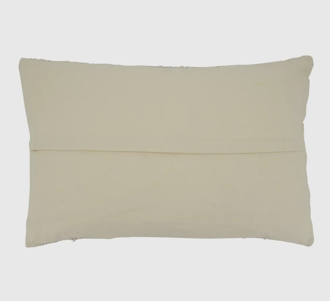 Throw Pillow w/Finge Stripe Design