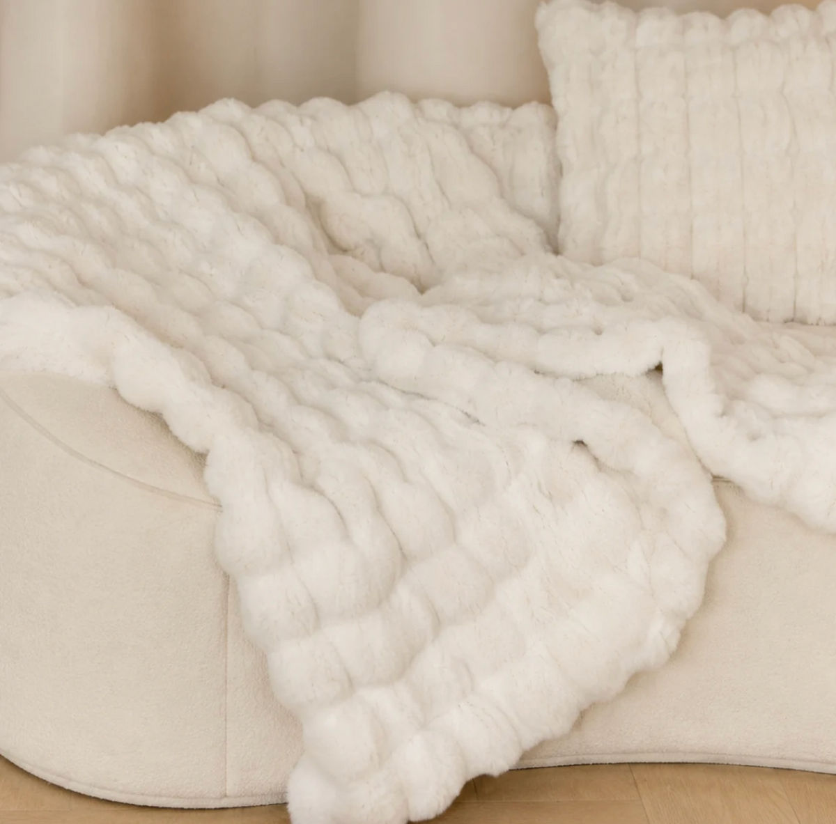 50” x 60” Soft Natural Throw