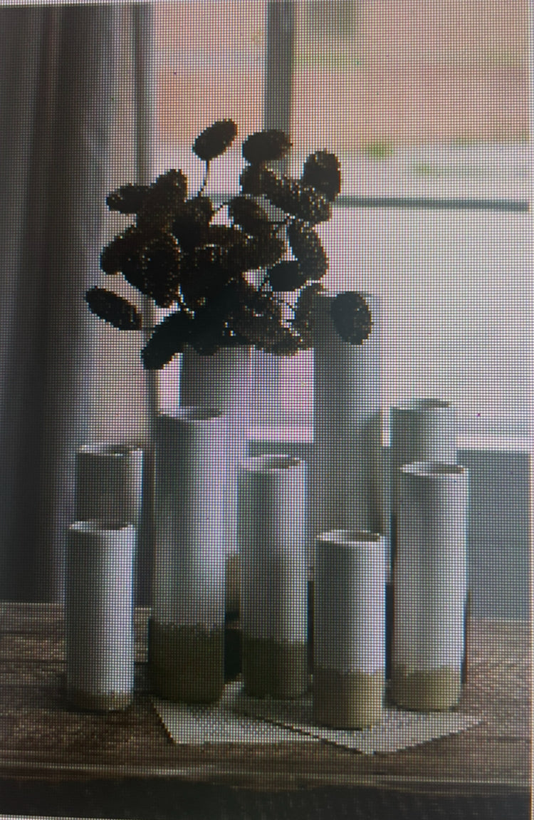 Small White Cylander Vase
