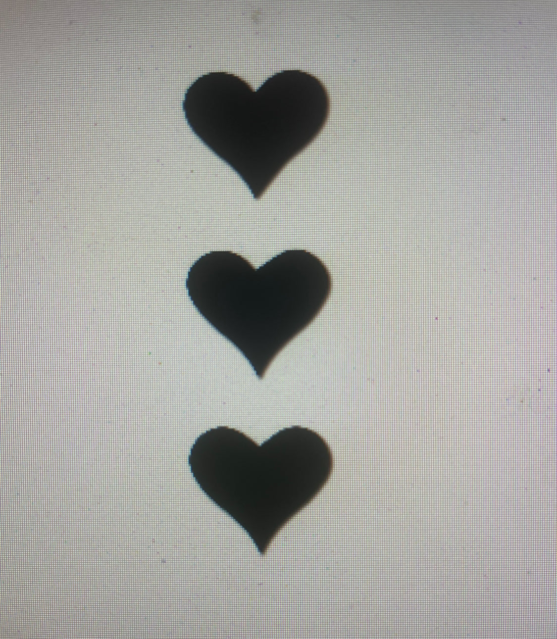 3 PC Ebony Heart Magnet Set