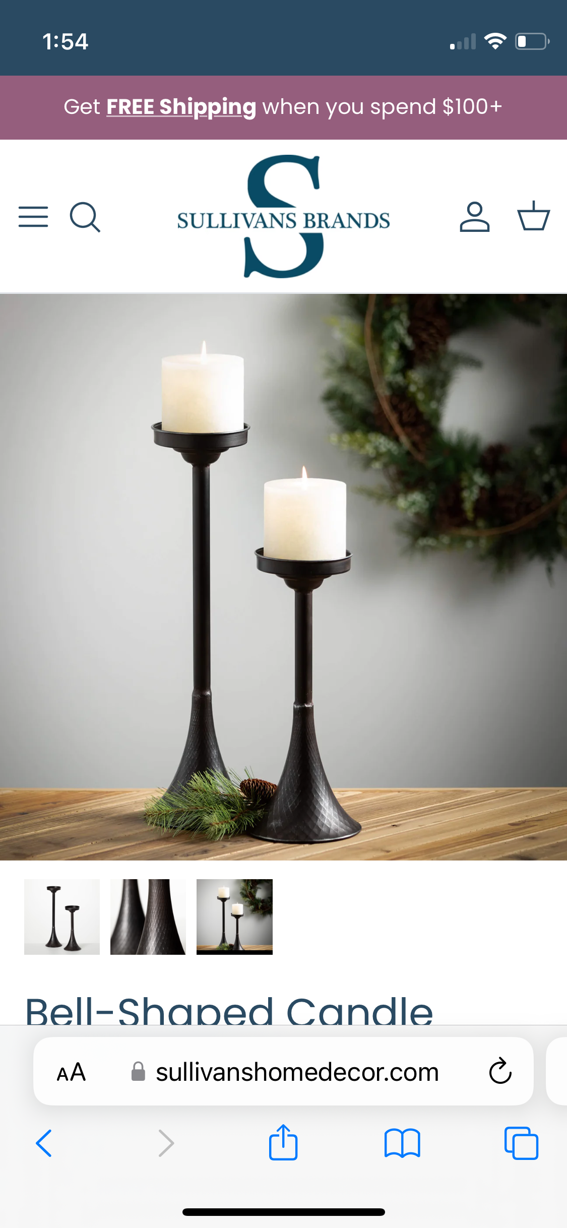 Bell-Shaped Candle Holder-LG