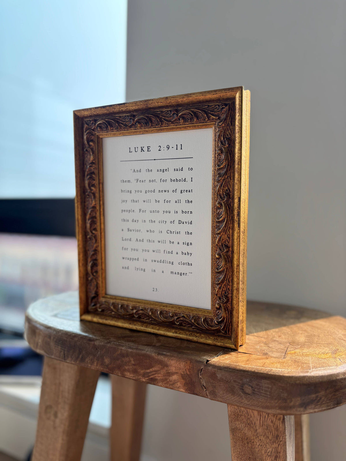 Luke 2 Book Page | Holiday 2026 Antique Wall Art