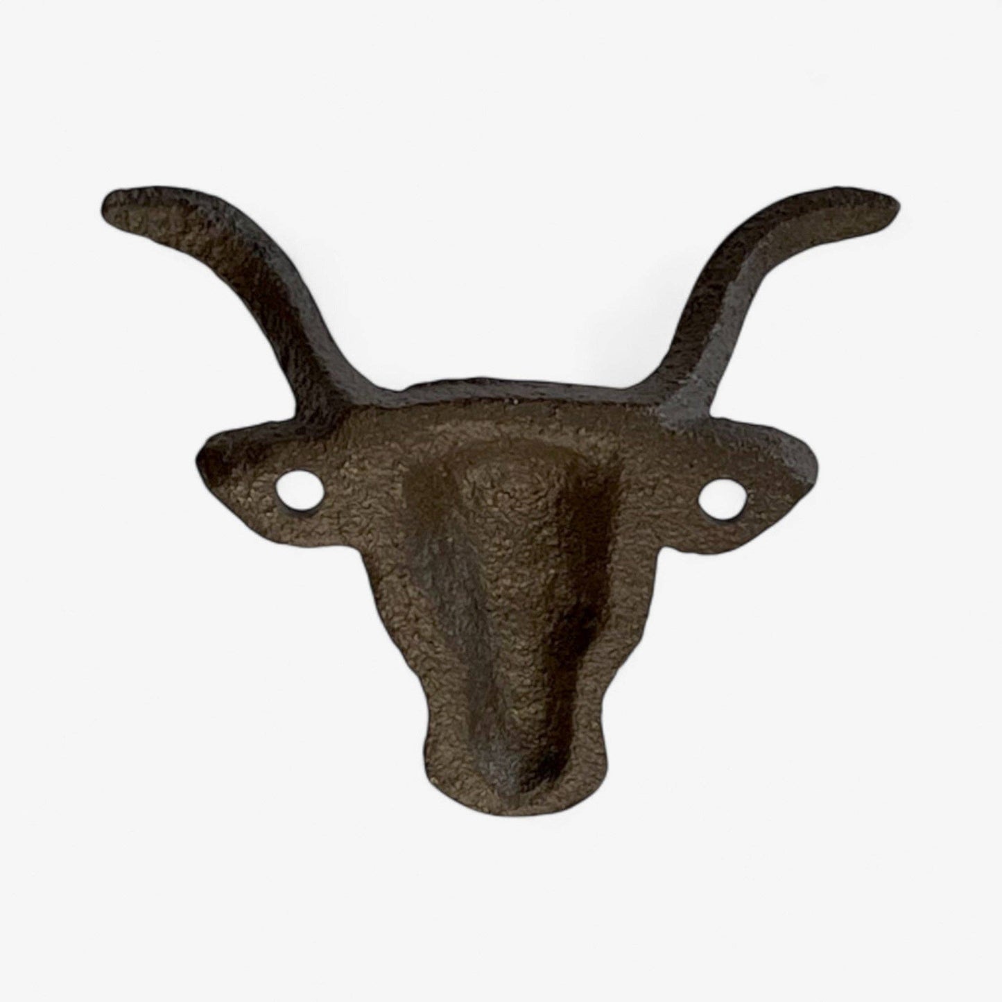 Bull Head Wall Hook, Cast Iron Western Ranch for Coats, Keys or Hats