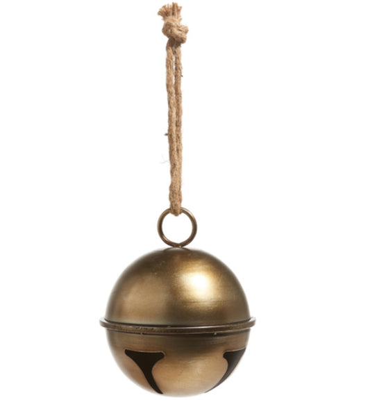 9.5” Antique Gold Jingle Bell Ornament