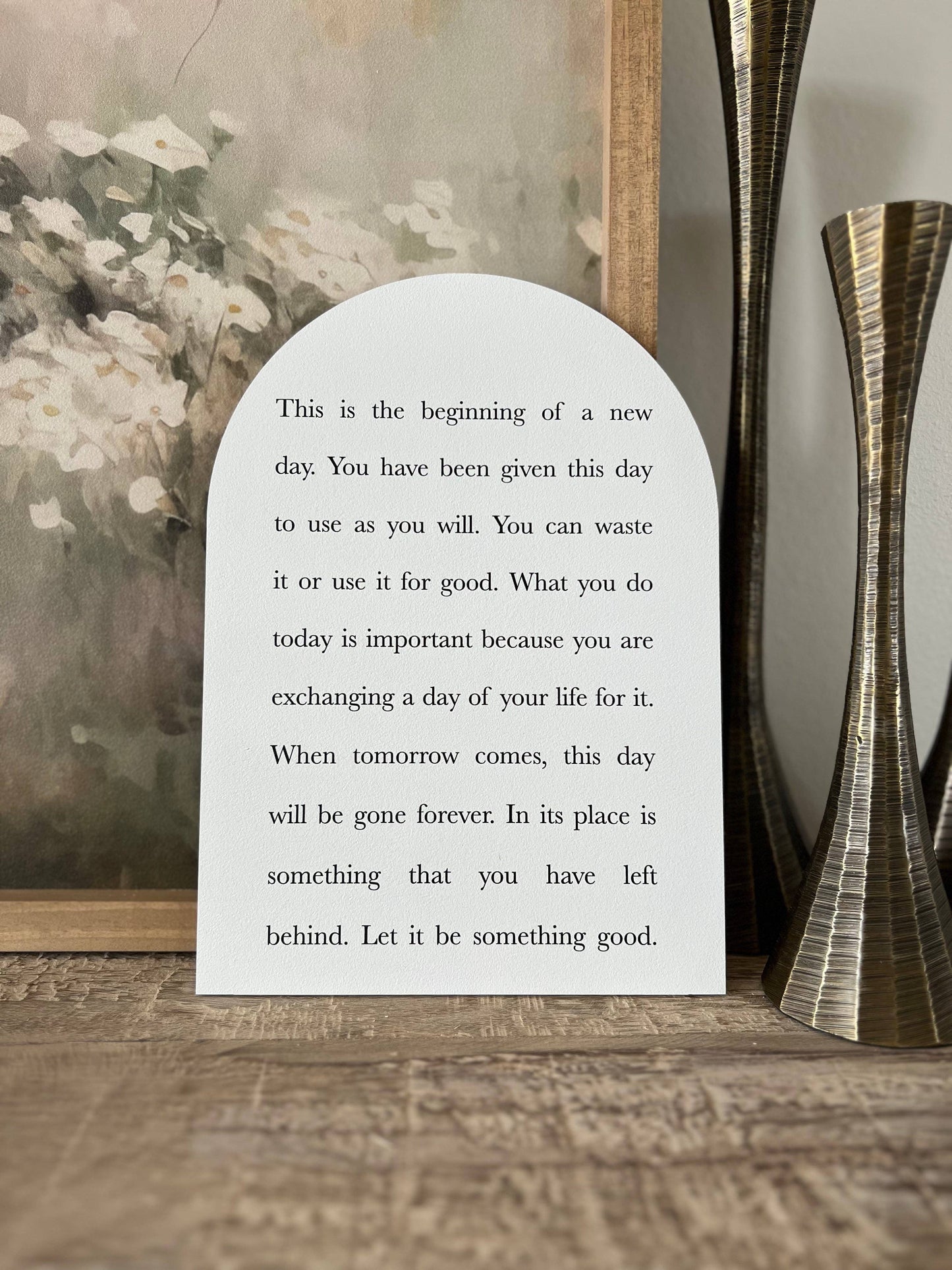 This Is the Beginning, Wood Arch | Home Decor