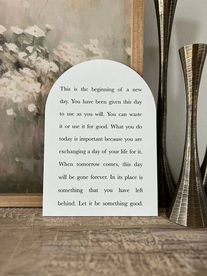 This Is the Beginning, Wood Arch | Home Decor