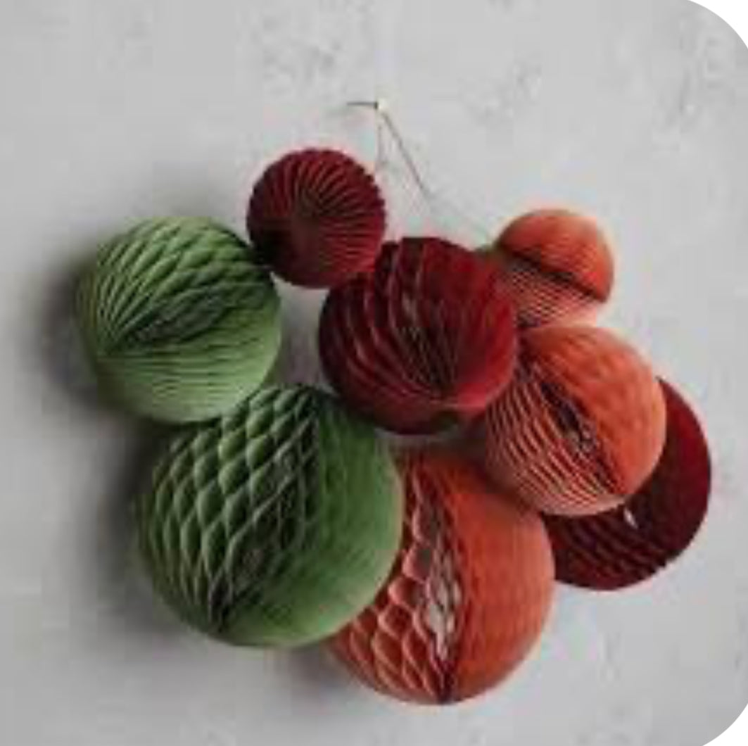 Handmade Recycled Paper Folding Honeycomb Ball-Lg