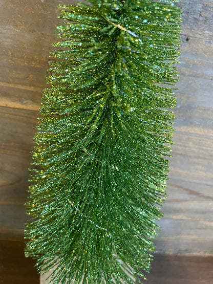 Green Bottle Brush Tree w/LED Lights