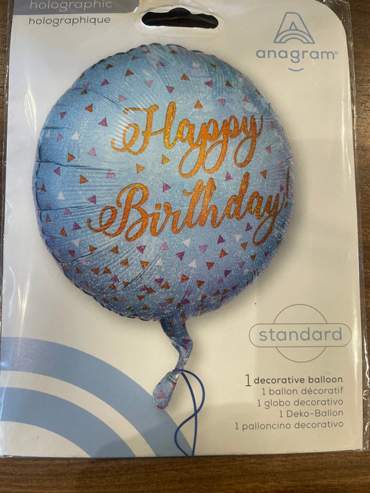 18” Happy Birthday Mylar Balloon