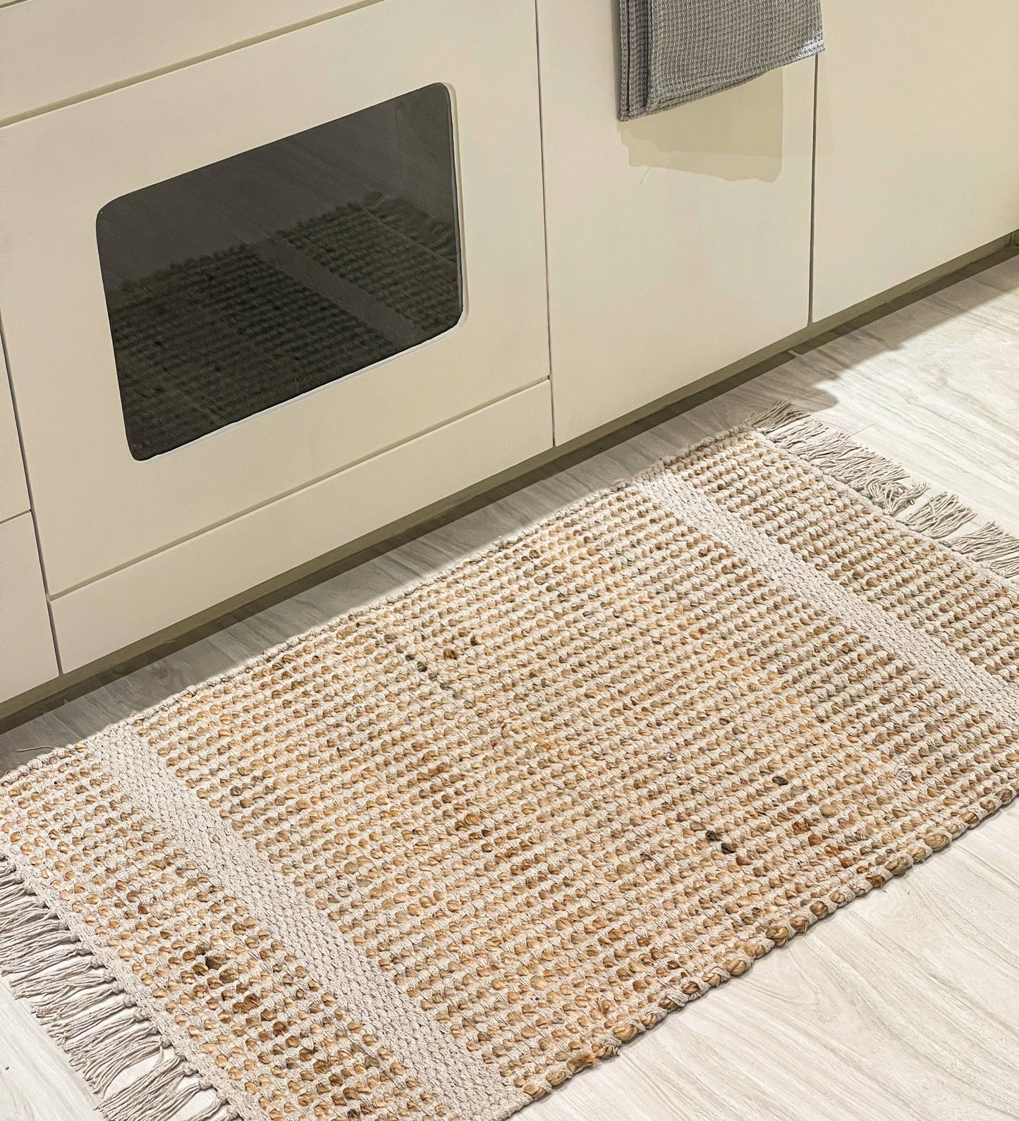 BRAIDED JUTE RUG, NATURAL JUTE-IVORY, 2'x3'