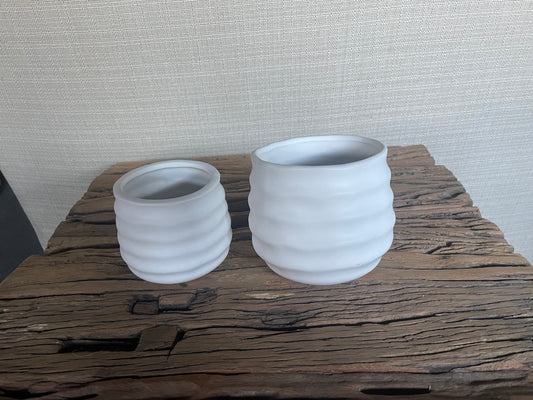 White Ribbed Pottery-sm