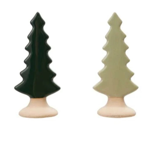 Stoneware Tree w/Unglazed Base,