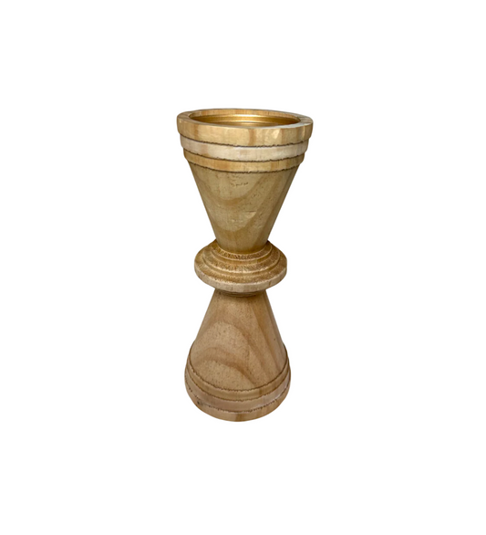 9.5” Wood Candleholder