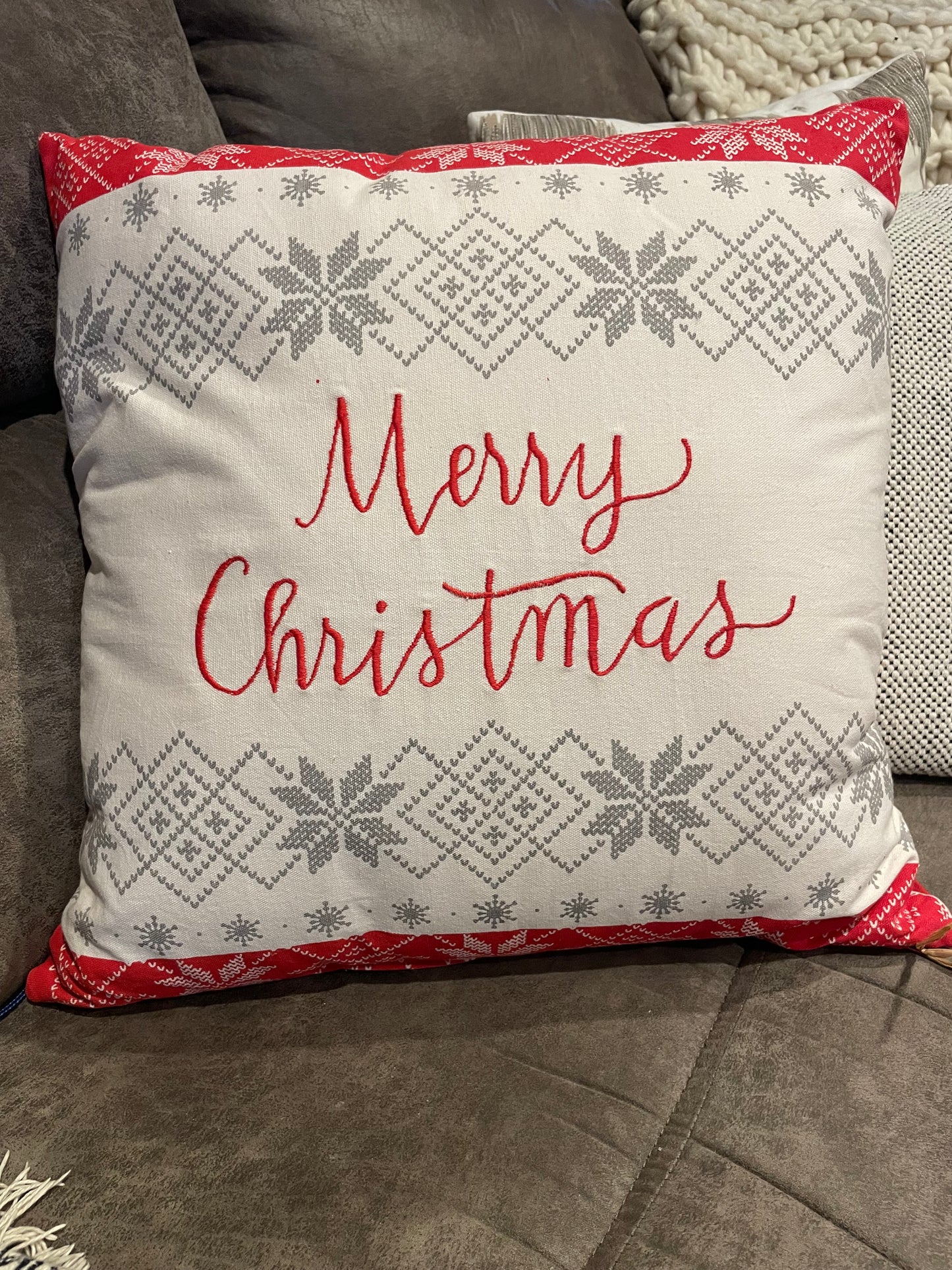 “Merry Christmas” Accent Pillow