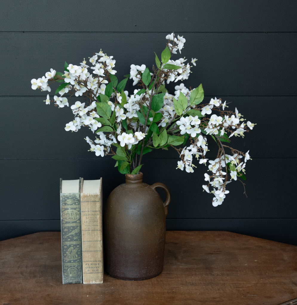 32” White Blossom Spray