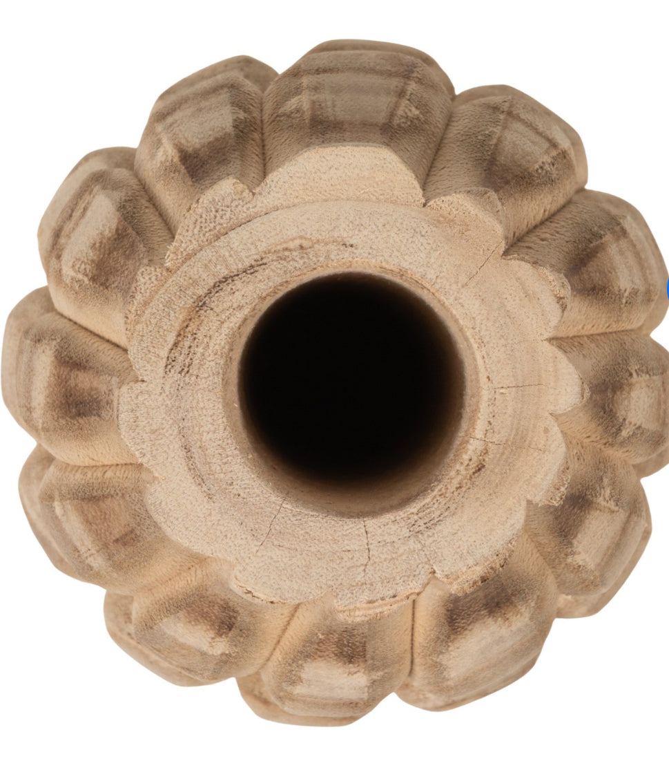 Decorative Carved Paulownia Wood Vase