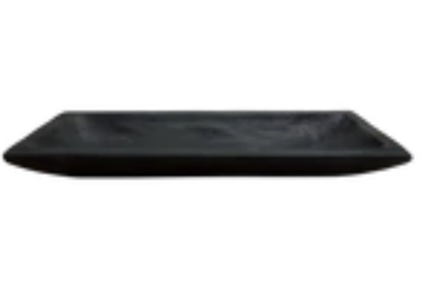 Black Wood Pedestal Tray