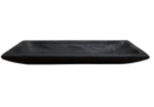 Black Wood Pedestal Tray