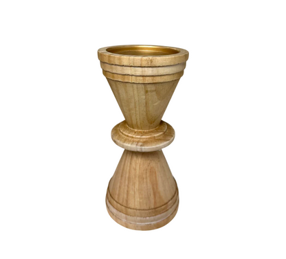 9.5” Wood Candleholder