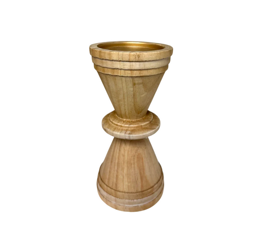 9.5” Wood Candleholder