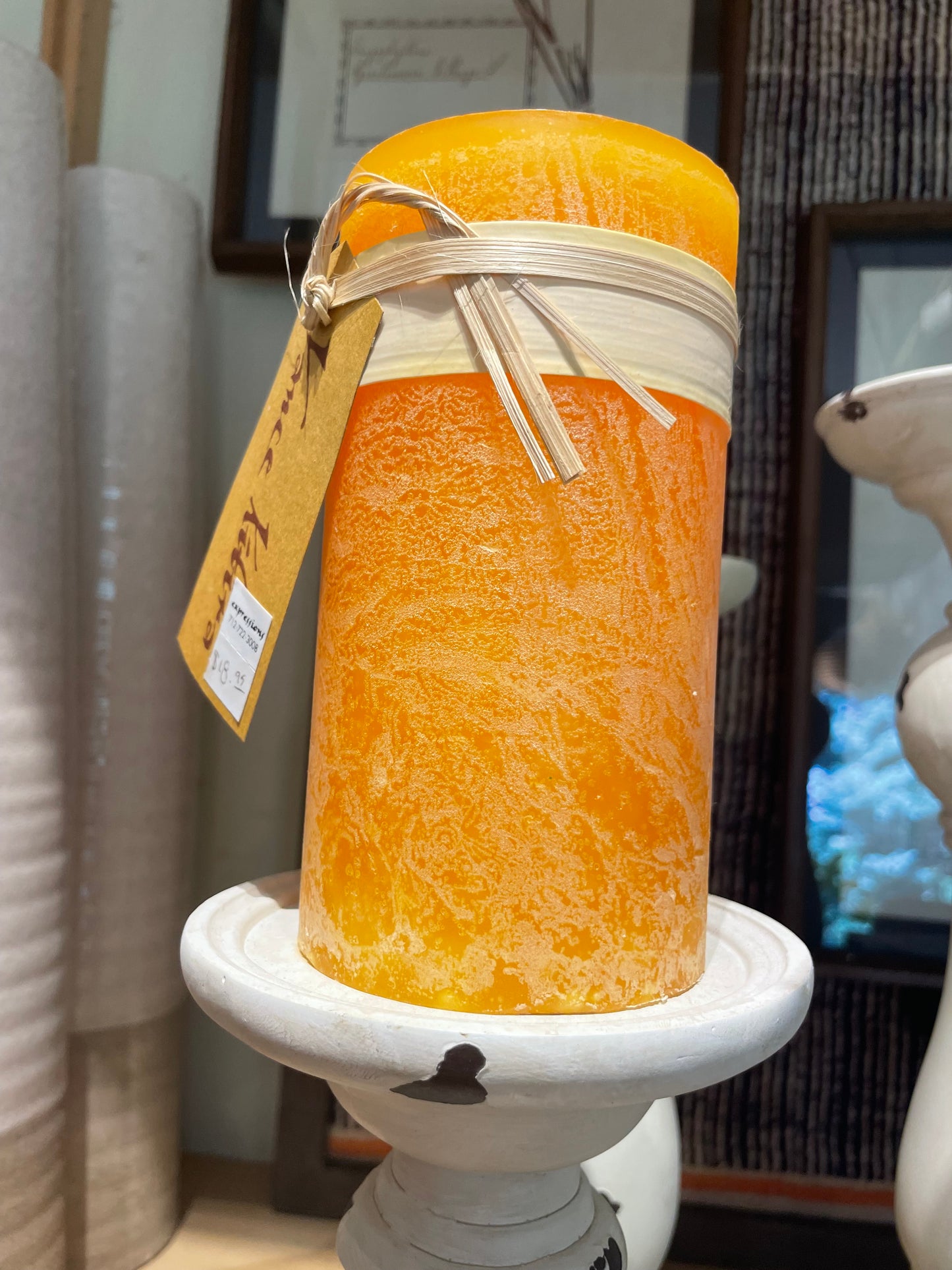 Timber Wax Candle—Pumpkin Color