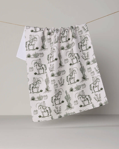 Cowboy Claus Tea Towel - Holiday 2026