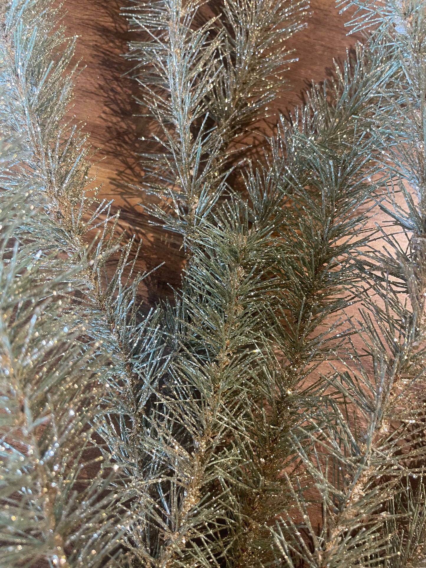 Gold Glitter Pine Spray