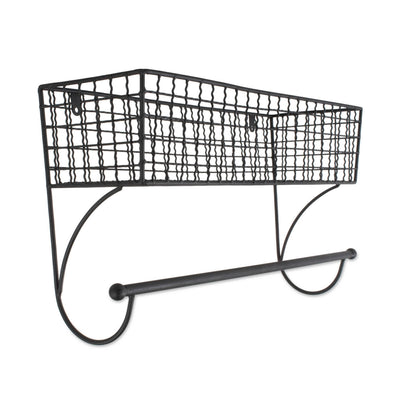 Large Black Farmhouse Towel Rack