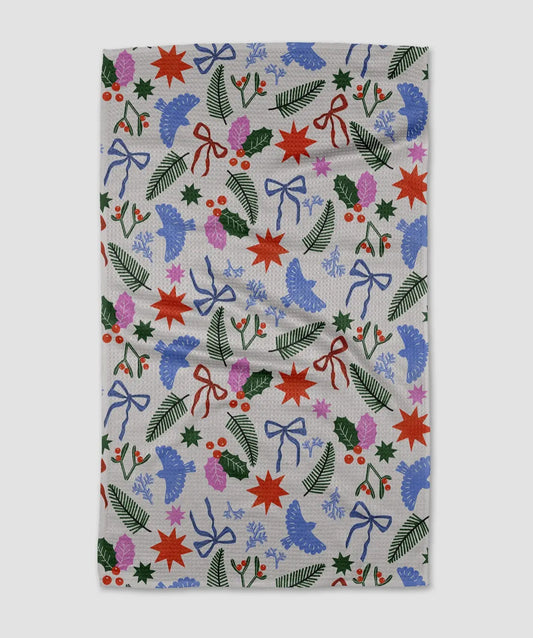 Christmas Garden Party Tea  Towel