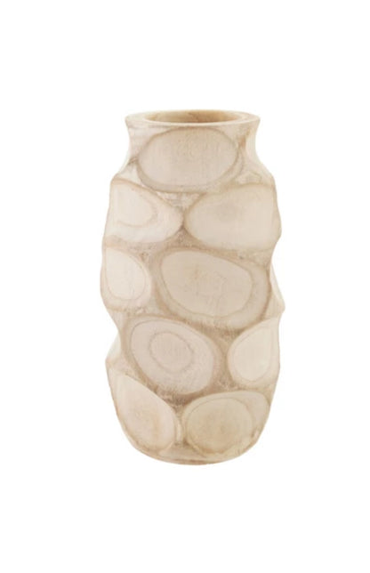 Decorative Carved Paulownia Wood Vase