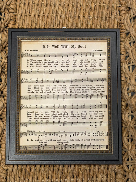 8” x 10” It Is Well With My Soul Hymn