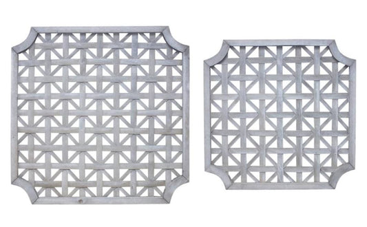 Whitewash Wooden Wall Lattice-sm