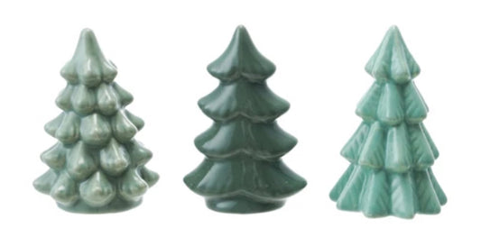 2-1/2”H Green Stoneware Tree