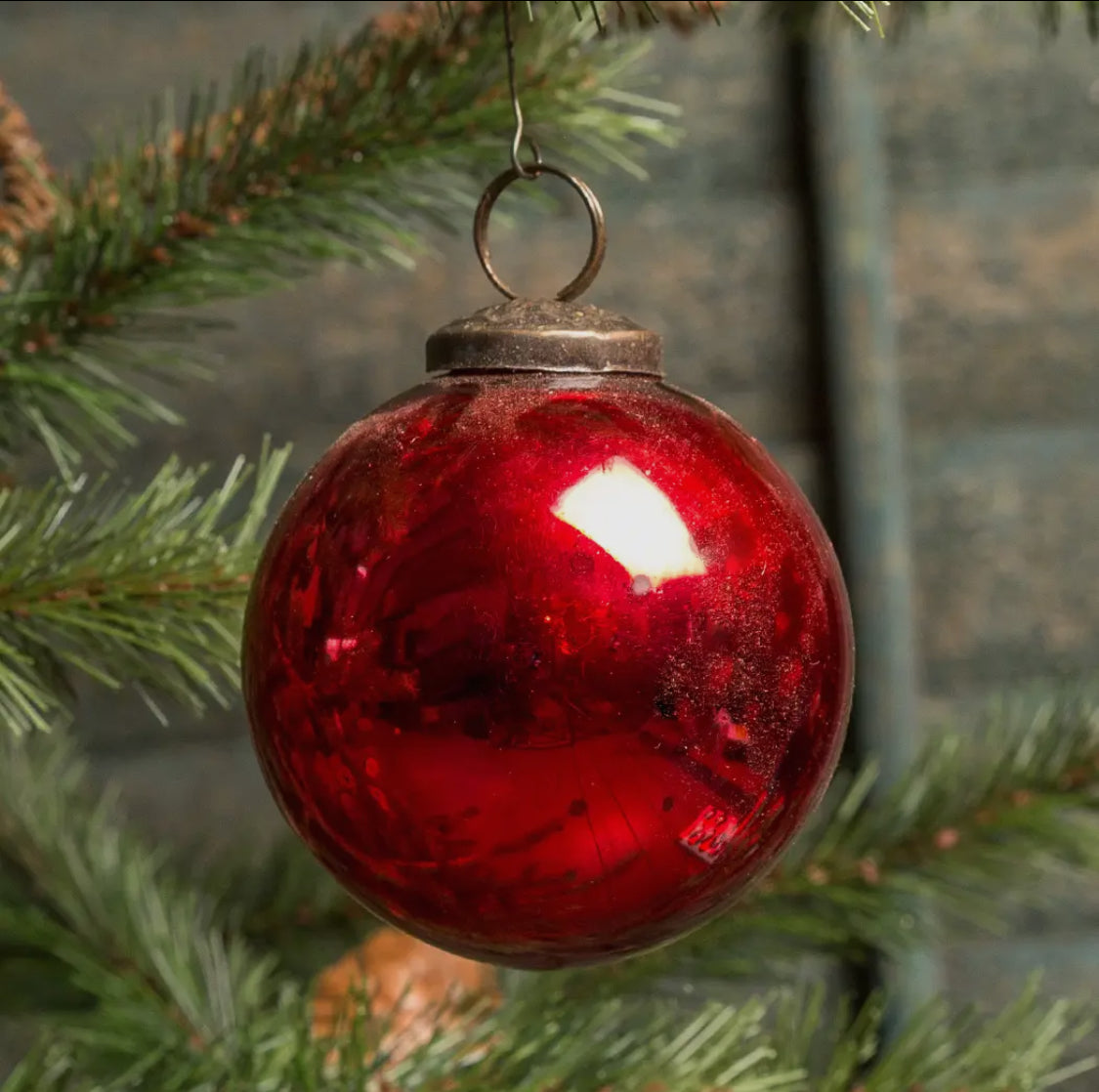 4” Red Kugel Ornament
